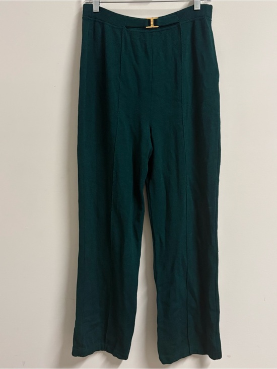 St. John Pants - St John Collection High Rise Santana Knit Pants w/ Gold Accent Size 10